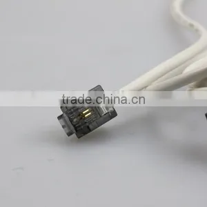 2015 Hot Sell Telephone Extension Cord 6P2C Plugs Round Cable thumbnail-2