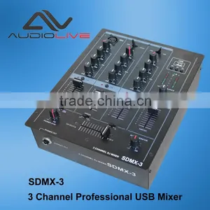 SDMX-3 3 Channel Portable DJ Mixer dj Mp3 Player Mixer thumbnail-1