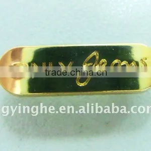 High Quality Metal Polished Golden Garment Tag thumbnail-1