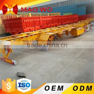 China New 3 Axle 40 ft Container Used Skeleton Semi Trailer for Sale thumbnail-6