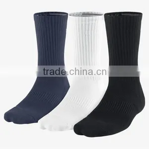 Crew Wholesale Custom White Organic Thin Men 100% Cotton Socks Sport thumbnail-1