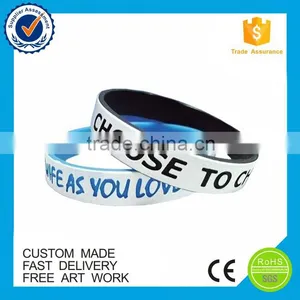 Cheap Custom Logo Silicone Rubber Wristbands thumbnail-4