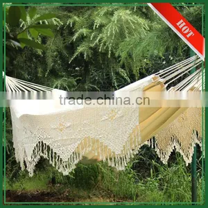 Wholesale High-grade Luxury Cotton Portable Outdoor Folding Hanging Hammock thumbnail-2