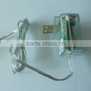2015 HOT! AC DC 9V 350mA Transparent Adapter Power Supply Certified With a Switch thumbnail-2