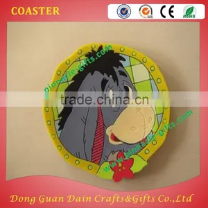 Circular Pattern Parinted With Lively High Quality Sofe Pvc Coaster thumbnail-2