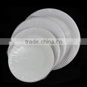Hottest Sellign 8 Inch 9inch 7inch Disposable White Round Paper Plate for Birthday Party Cakes and Wedding thumbnail-1