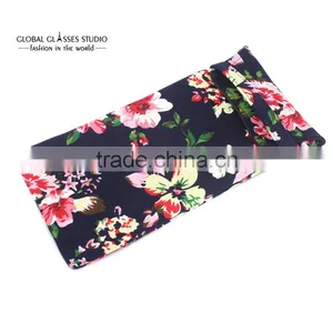 New Hot Selling Soft Cloth Bag Sunglasses Glasses Pouches Black Pink Flower Eyewear Accessories Mobile Phone Bag BDH04D thumbnail-1