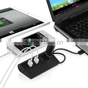 Top Grade Usb Por Hub Suppliers, Aluminum 4 Port Usb 3.0 Hub (30" Cable) thumbnail-3