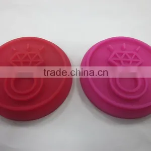 Food Grade Valentine Gift Silicone Diamond Ring Cookie Stamp With Wooden Handle thumbnail-5