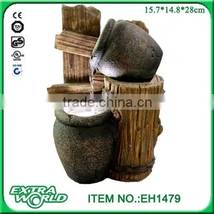 Bamboo Accents Rocking on Bamboo Arms Spout and Pump Japanese Fountain thumbnail-5