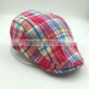 Custom Made Fashion Check Cotton Ivy Cap Wholesale thumbnail-3