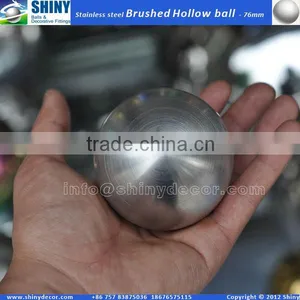 76mm Brushed Stainless Steel Hollow Sphere thumbnail-1