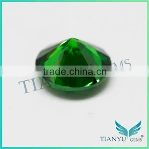 Free Sample Gemstone Wholesale Round Cut Emerald Green Cubic Zirconia , Synthetic Green CZ thumbnail-4