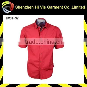Wholesale Red Mens Formal Shirts Double Pocket Shirts, Man Shirt thumbnail-1