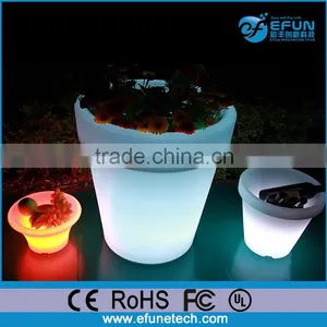 Portable Waterproof Rechargable Rgb Color Changing Decorative Illuminated Led Outdoor Planters thumbnail-1