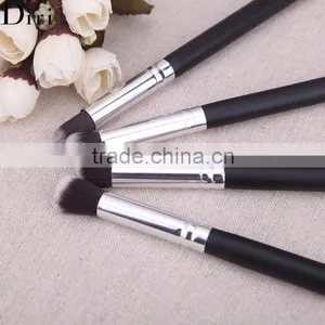Portable Cosmetic 4pcs Black Angled Eye Liner Eyebrow Makeup Brushes thumbnail-3