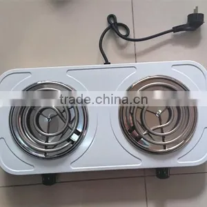 Portable Powerful Cast Iron Electric Hot Plate 2 Cooking Zone thumbnail-3