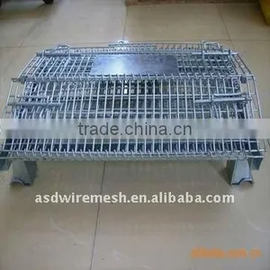 Collapsible Storage Container ( Wire Mesh Container) Metal Cage On Wheels thumbnail-1