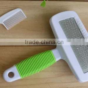Dog Supply Pet Slicker Brush With Little Comb Set thumbnail-2