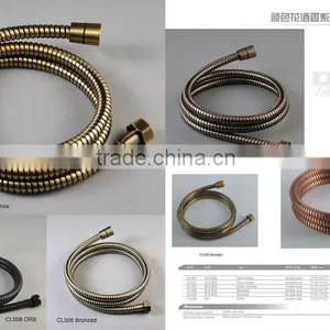 Stainless Steel Shower Hose,Chrome,Rotational Nut EPDM(1.2m~2.om) thumbnail-1