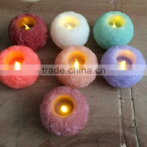 Valentine Rose Shaped Flicking Real Wax Candle Flameless Rose Candle Rose Carved Candle Real Wax Candle Real Wax Candle thumbnail-1