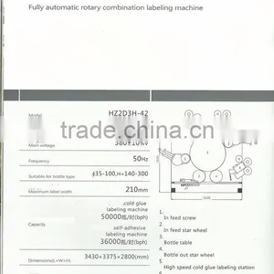 HZ2D3H-42 Fully Automatic Combination Bottle Labeling Machine thumbnail-2