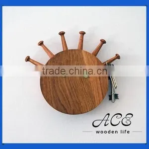Solid Wood Key Rack Wooden Keyring Shelf Mad Hair Day Key Ring thumbnail-1
