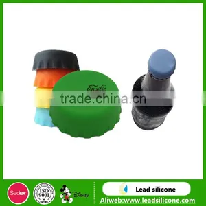 Colorful Reusable Silicone Beer Bottle Caps,Silicone Beer Saver Wine Bottle Stopper thumbnail-1