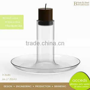 2014 New Designed Hand Blown Candle Glass Holder thumbnail-1