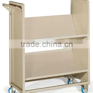 Hot Sale School Library Furniture,Movable V-style Book Cart thumbnail-1