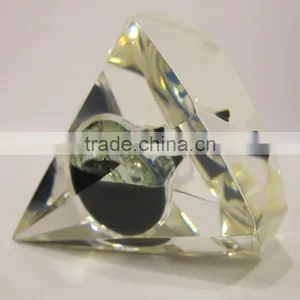 Custominverted Glass Pyramid Paperweight thumbnail-1