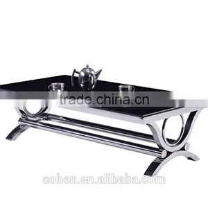 Foshan Shunde Furniture Factory Price Stainless Steel Marble Top Tea Coffee Table thumbnail-2