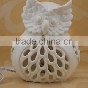 Hand Made Owl Shape Ceramic Decoration Lamp Wholesale thumbnail-4