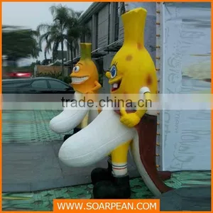 Banana Fiberglass Sculpture for Widnow Display thumbnail-1