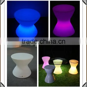 Wholesale Modern Fashion Commerica RGB Full 16 Color Change Plastic Swivel LED Bar Stool With Backrest thumbnail-6
