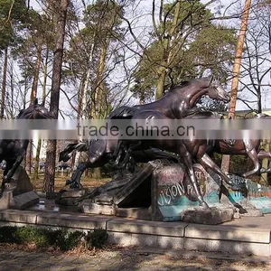 Animal Metal Bronze Garden Life Size Bronze Running Horse Sculpture thumbnail-2
