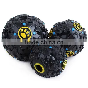The Dog Sound Strange Leaking Water Ball Hard Rubber Ball 7.5cm Small Dog Pet Lienteric Tooth Chew Toy. thumbnail-1