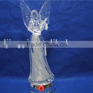 2016 Newest Design Acrylic Angel With LED Changing Color and Christmas Music thumbnail-6
