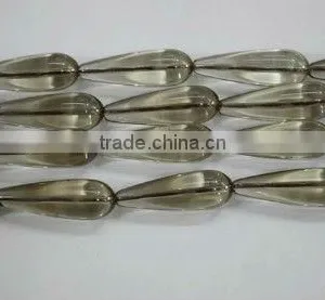 10*30mm Raindrop Natural Loose Smoky Crystal Beads thumbnail-1
