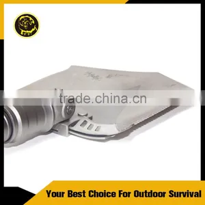 New Design Camping Tool Folding Pick Shovel Multifunction as Shovel Knife and Pick With Flashlight for Hunting thumbnail-5