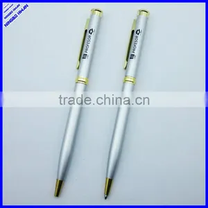 High Quality Aluminium Barrel Promotional Thin Metal Ballpoint Pen thumbnail-1