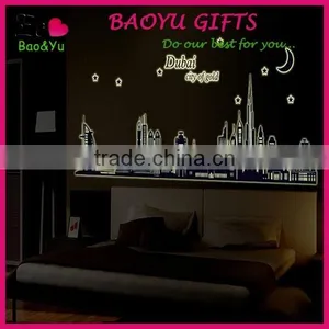 Fashion Decorative DIY Wall Sticker , Dubai's Silhouette Noctilucent Stick Sitting Room Wall Stickers TV Setting Post thumbnail-1