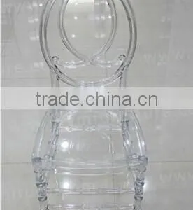 Wholesale Crystal Transparent Resin Napoleon Chair With Soft Cushion thumbnail-2