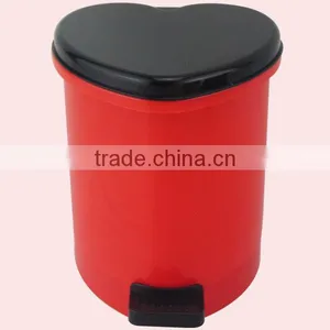 400ML Plastic Heart-shaped Office Dustbin thumbnail-2