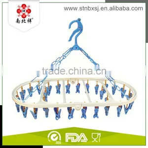 Cheaper Plastic Clothes Peg Hanger Plastic Folding Clothes Dryer thumbnail-1