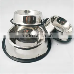 Homeuse Rubber Ring Travel Stainless Steel Dog Bowl thumbnail-6