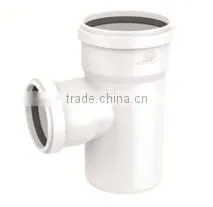 HIGH QUANLITY REDUCING TEE WITH SOCKET OF PVC GB STANDARD EXPANDING FITTINGS FOR DRAINAGE WITH GASKET thumbnail-1