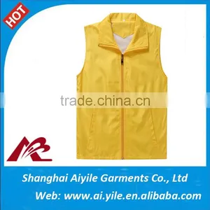 Double-Deck Womens Mens Vest Logo Printing Custom Yellow thumbnail-1