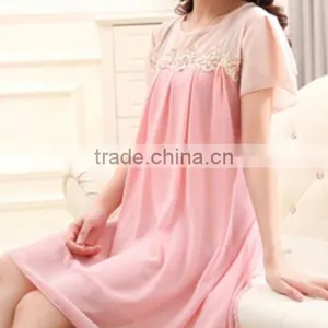 Best-selling 100% Cotton Wholesale Long Chiffon Maternity Dress thumbnail-4