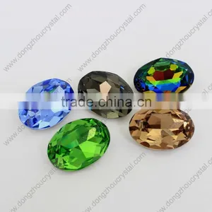 Factory Wholesale Prices Lead Free Point Back Oval Crystal Fancy Loose Stone Beads thumbnail-2